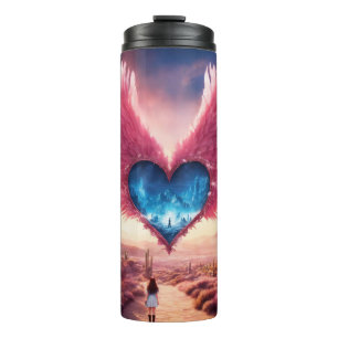 Angelic Dreams: Himmlisch Blue Thermal Tumbler Thermosbecher