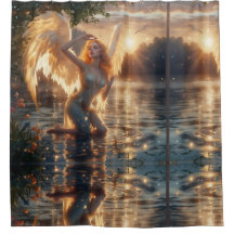 "Angelic Grace at Sunrise" Duschvorhang