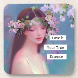 Angelic Maiden und Inspiration Zitat Ethereal Getränkeuntersetzer