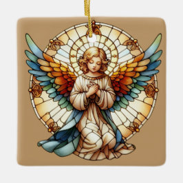 Angelic Stained Glass Reversible Keramikornament