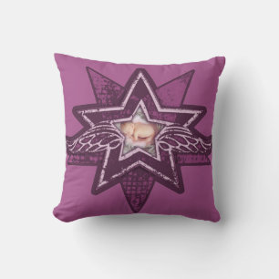 Angelic star add your own photo pillow kissen