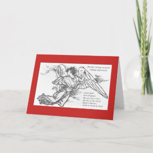 Angelic Tidings of Great Joy Christmas Card Karte