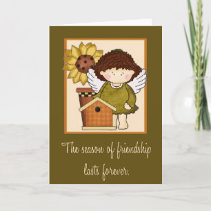 Angelica Autumn Engel Season of Friendship Card d2 Karte