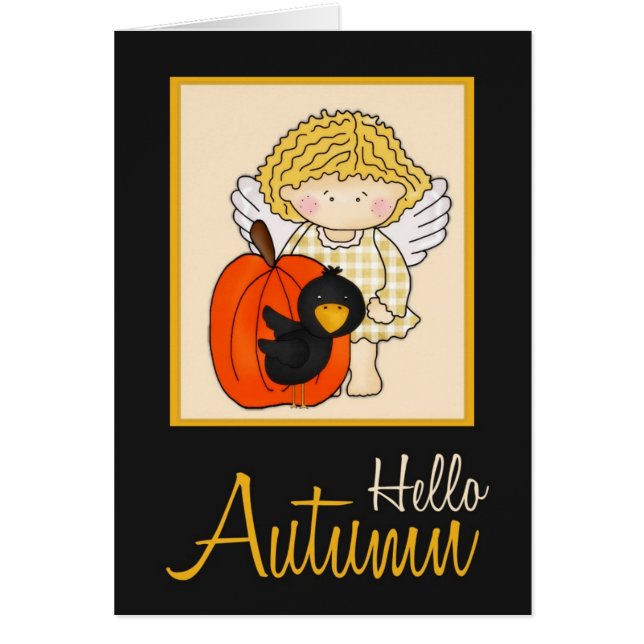 Angelica Herbst Engel Hallo Herbstkarte d2 (Vorne)