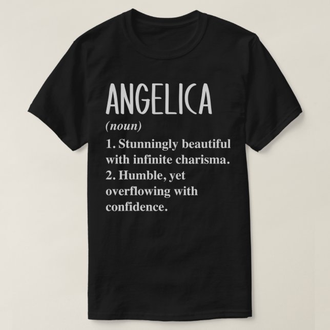 Angelica Vorname Definition Personalisiertes Gesch T-Shirt (Design vorne)