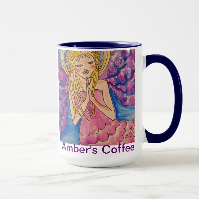 Angelika-Tasse personalisiert für Bernstein Tasse (Rechts)