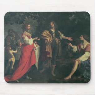 Angelika und festmachen, Medoro, 1634 (Öl auf Mousepad
