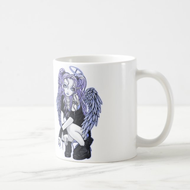 Angelina gotische violette Engels-Tasse Kaffeetasse (Rechts)