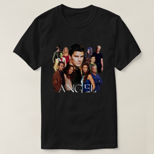 Angelina Jolie - Rough - Silver Print T - Shirt (Design vorne)