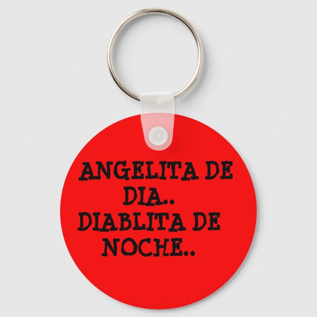 ANGELITA DE DIA.DIABLITA DE NOCHE.. SCHLÜSSELANHÄNGER (Vorderseite)
