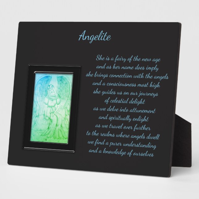 Angelite Crystal Fairy Fotoplatte (Seite)