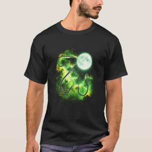 Angelköder Heult den Mond an Grün tie Dye 3 H T-Shirt