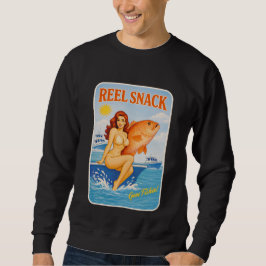 Angelköder Lustiger Retro Pin-Up Snapper Fischerei Sweatshirt