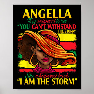 Angella Vorname Familienname Schwarze Geschichte M Poster