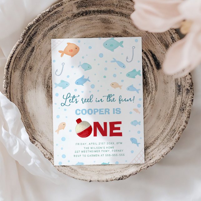 Angeln am 1. Geburtstag Einladung (Von Creator hochgeladen)