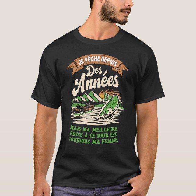 Angeln Bester Fang Ist Meine Frau  T-Shirt (Vorderseite)