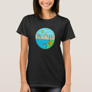 Angeln Booten Camping Mein glücklicher Ort Caddo L T-Shirt