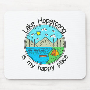 Angeln Booten Camping - Mein glücklicher Ort Lake Mousepad
