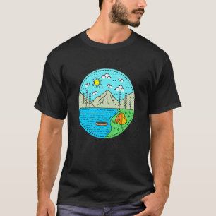Angeln Bootfahren Camping Mein glücklicher Ort Jen T-Shirt