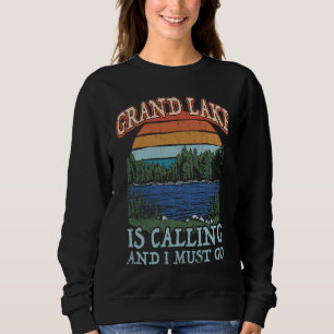 Angeln Bootfahren Camping Retro See Urlaub Grand Sweatshirt