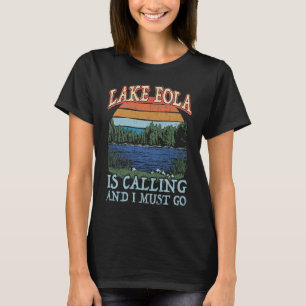 Angeln Bootfahren Camping Retro See Urlaub See E T-Shirt