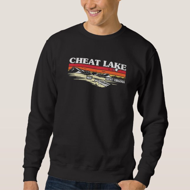 Angeln Bootfahren Camping Seebad Cheat Lake P Sweatshirt (Vorderseite)