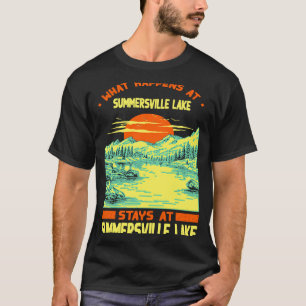 Angeln Bootfahren Camping Seebad Summersville T-Shirt