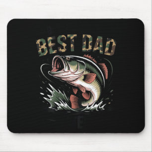 Angeln Camo Dad Lustig Bass Angeln Herren Mousepad