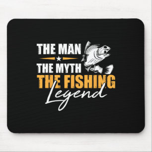 Angeln Der Mann Mythos Legende Angler Cooler Fisch Mousepad