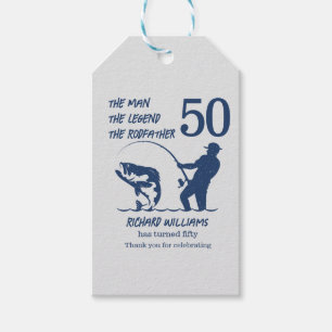 Angeln des Rodvaters Big Fish 50. Geburtstag Geschenkanhänger