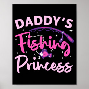 Angeln für Frauen Mädchen Kinder Bass Angler Prinz Poster