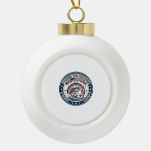 Angeln für Freiheit Patriotisches Patriotisches Ho Keramik Kugel-Ornament
