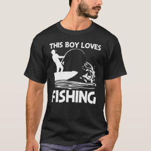 Angeln für Jungen Kinder Fischer Köder Bootsfahrt T-Shirt