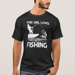Angeln für Mädchen Kinder Fischer Köder Bootsfahrt T-Shirt