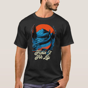 Angeln fürs Leben Angel-Hobby Angler Zeitvertreib T-Shirt
