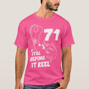 Angeln Geburtstag 71. Tag Fisher Geburtstagsgesche T-Shirt