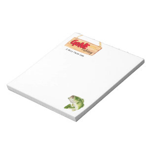 Angeln gegangen 5,5" x 6" Notizblock - 40 Seiten