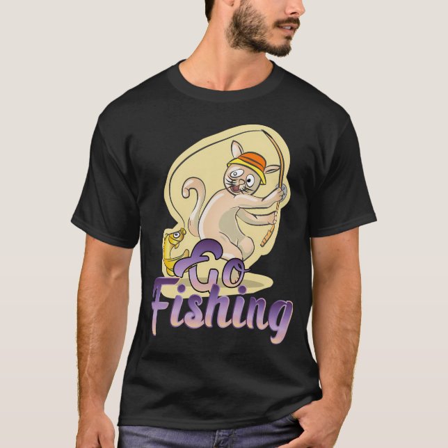 Angeln gehen Schild T-Shirt (Vorderseite)