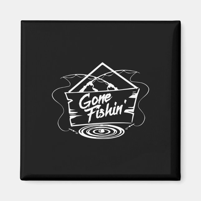 Angeln gehendes Hemd Angler oder Fischer Gif Magnet (Vorne)