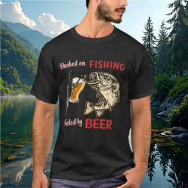 Angeln, gespeist von Bier-Hemd T-Shirt