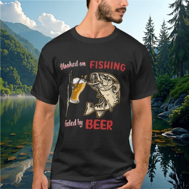 Angeln, gespeist von Bier-Hemd T-Shirt (Von Creator hochgeladen)