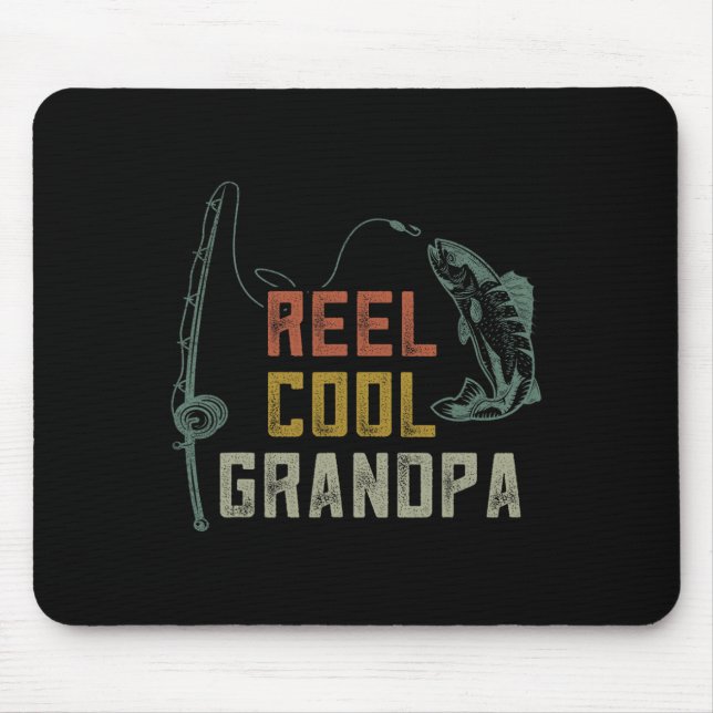 Angeln Hemden für coole Opa  Mousepad (Vorne)