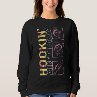 Angeln Hookin' ist nicht einfach Floral Angler Lie Sweatshirt