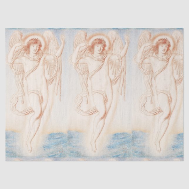 ANGELN IM BLAUEN-ZOLLZEICHEN SEIDENPAPIER (Vorderseite)