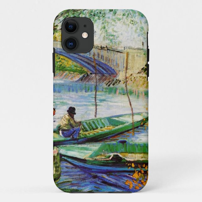 Angeln im Frühling, Vincent van Gogh. Schöne Fisch Case-Mate iPhone Hülle (Rückseite)