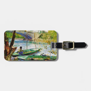 Angeln im Frühling, Vincent van Gogh. Schöne Fisch Gepäckanhänger
