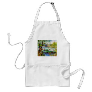 Angeln im Frühling, Vincent van Gogh. Schöne Fisch Schürze