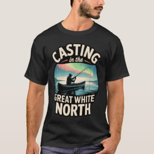 Angeln in Kanada Wurf im Norden Kanu T-Shirt