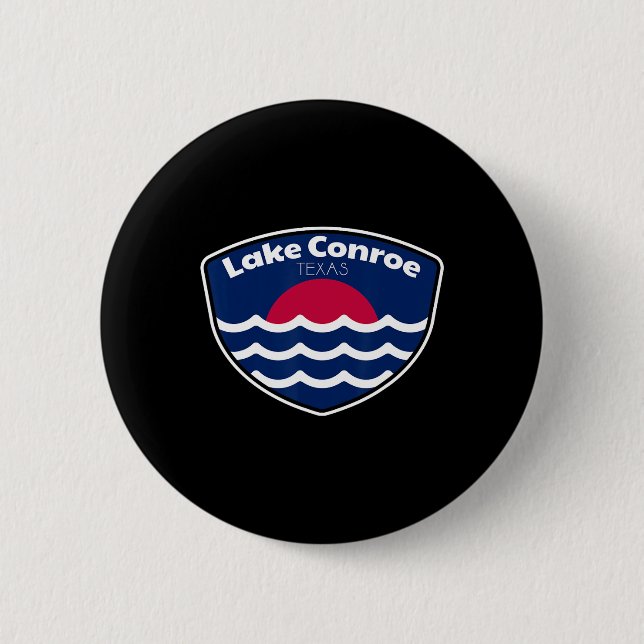 Angeln in Lake Conroe Texas Button (Vorderseite)