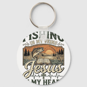 Angeln in meinen Adern Jesus in meinem Herzen Vint Schlüsselanhänger
